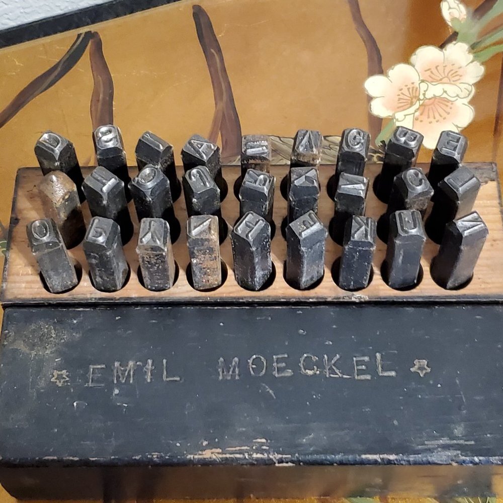 Antique Steel Alphabet Punch Set